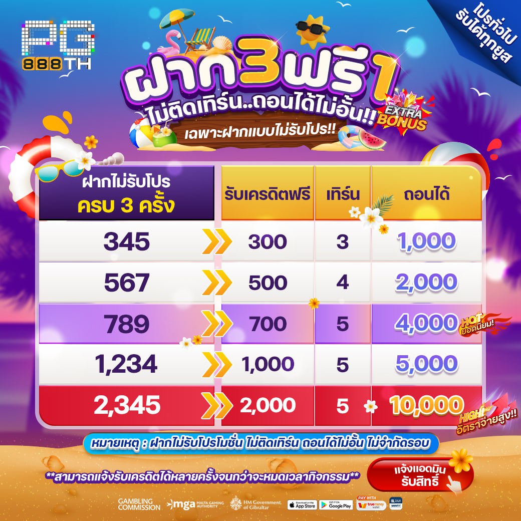 ฝาก3ฟรี1ไม่ติดเทิร์น